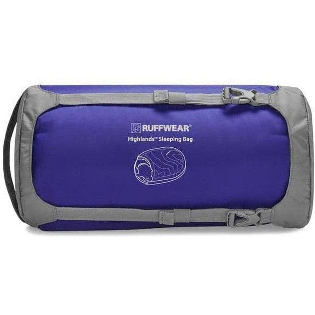 Ruffwear Highlands Dog Sleeping Bag Huckleberry Blue Outdoor