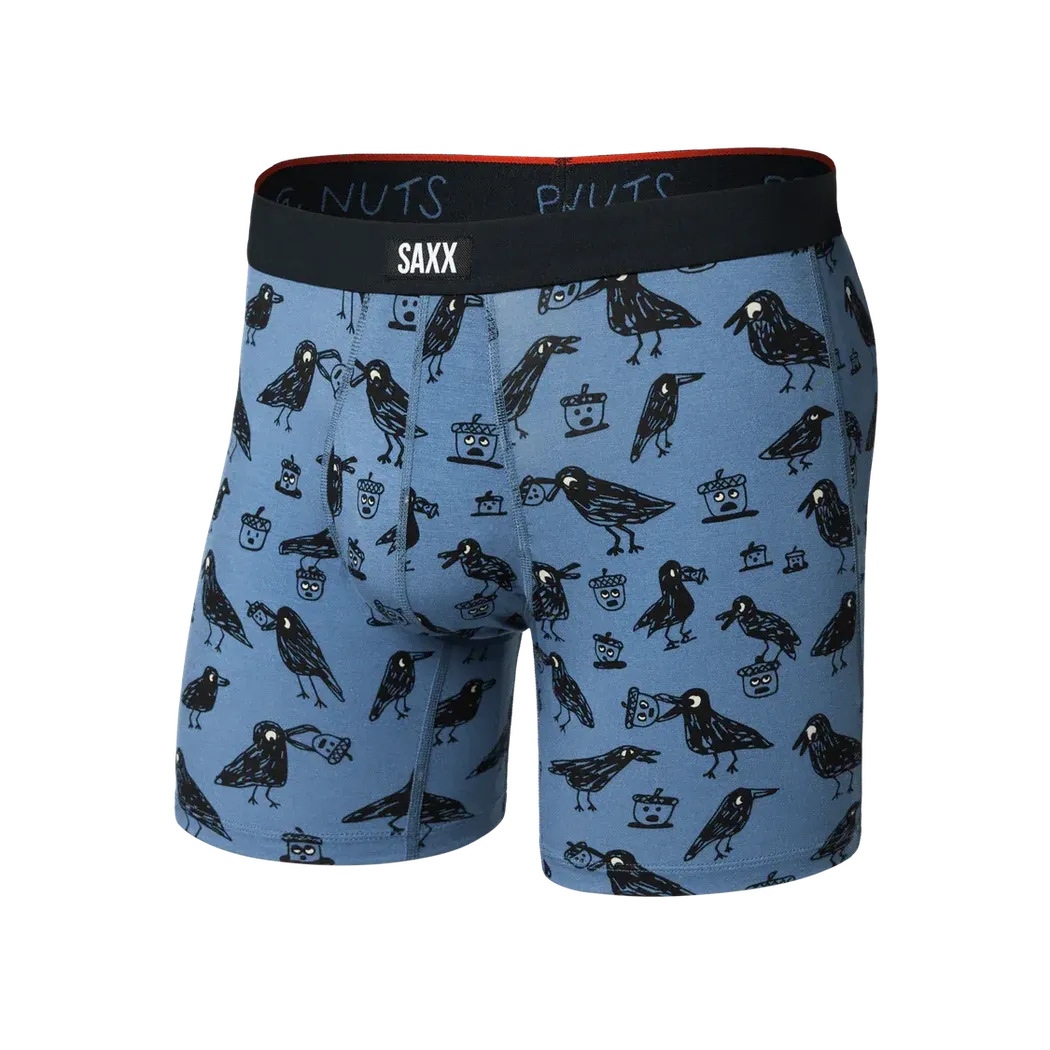 SAXX Vibe Xtra Soft Comfort Boxer Brief Fly - 6"-Men's - Clothing - Underwear-SAXX-Protect The Nuts-Blue Horizon-S-Appalachian Outfitters