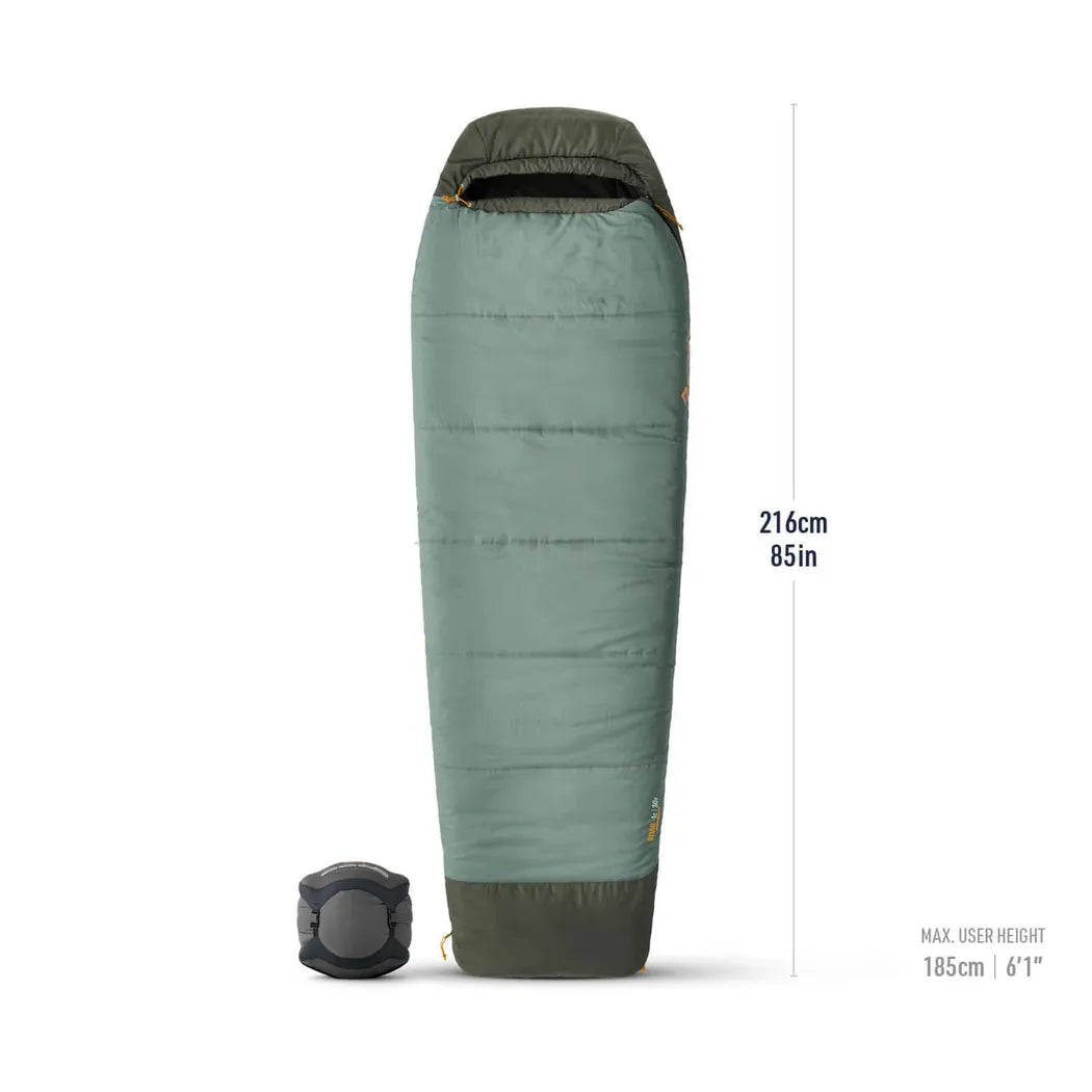 Sea To Summit Boab Synthetic Sleeping Bag 30F|-1C-Camping - Sleeping Bags - Synthetic-Sea To Summit-Laurel Wreath Green-Regular-Appalachian Outfitters
