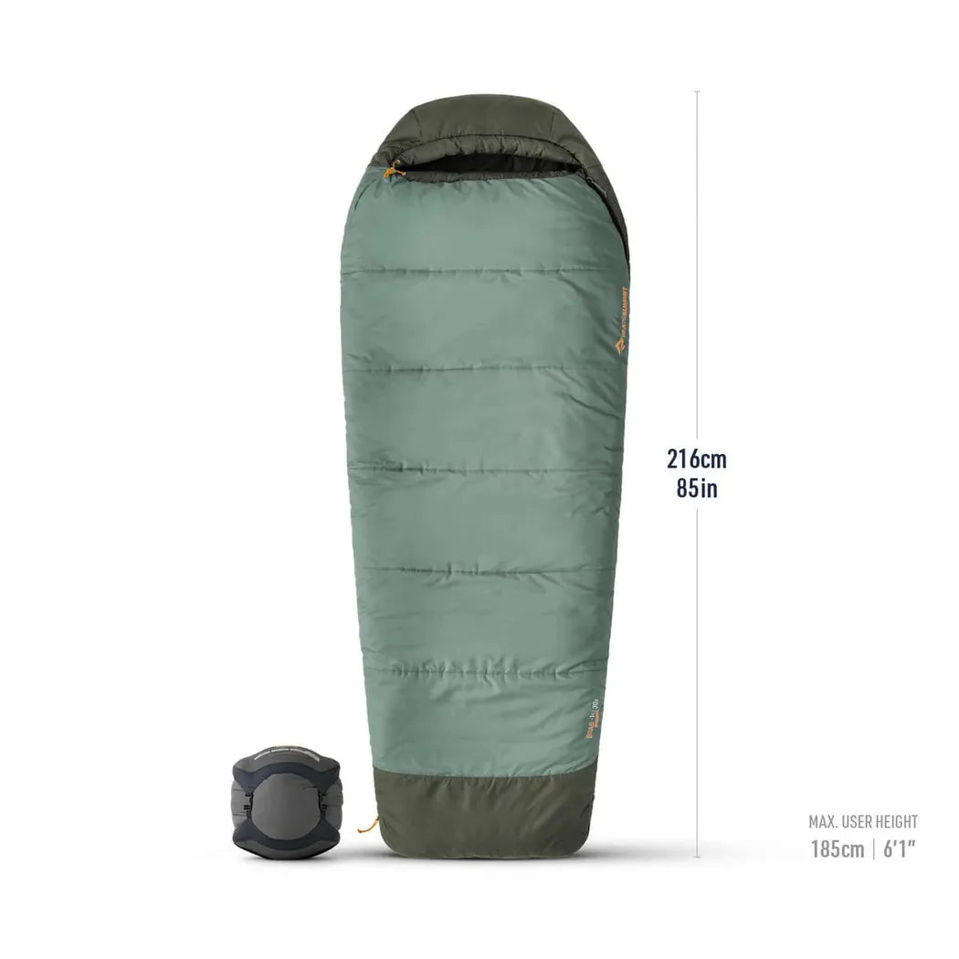 Sea To Summit Boab Synthetic Sleeping Bag 30F|-1C-Camping - Sleeping Bags - Synthetic-Sea To Summit-Laurel Wreath Green-Regular Wide-Appalachian Outfitters