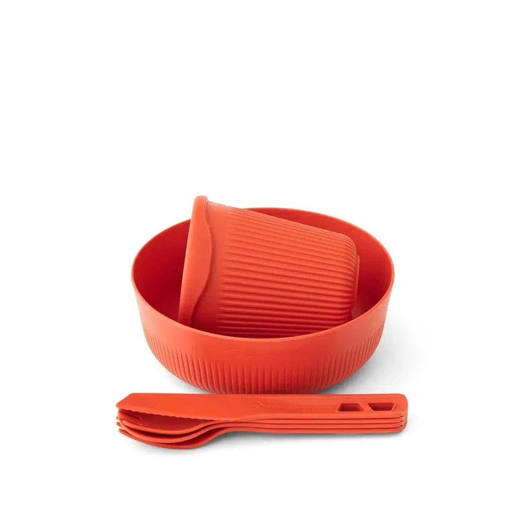 Sea To Summit Passage Dinnerware Set - 1 Person, 6 Piece-Camping - Cooking - Dishware-Sea To Summit-Spicy Orange-Appalachian Outfitters