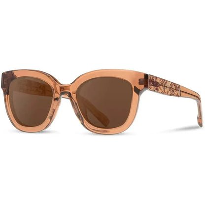 Shwood Handcrafted Lorane-Accessories - Eyewear - Sunglasses-Shwood Handcrafted-Copper // Rose Flower-Brown Polarized-Appalachian Outfitters
