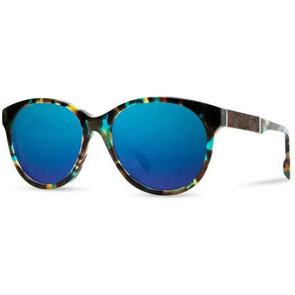 Shwood Handcrafted Madison-Accessories - Eyewear - Sunglasses-Shwood Handcrafted-Blue Coral // Elm Burl-Blue Flash Polarized-Appalachian Outfitters