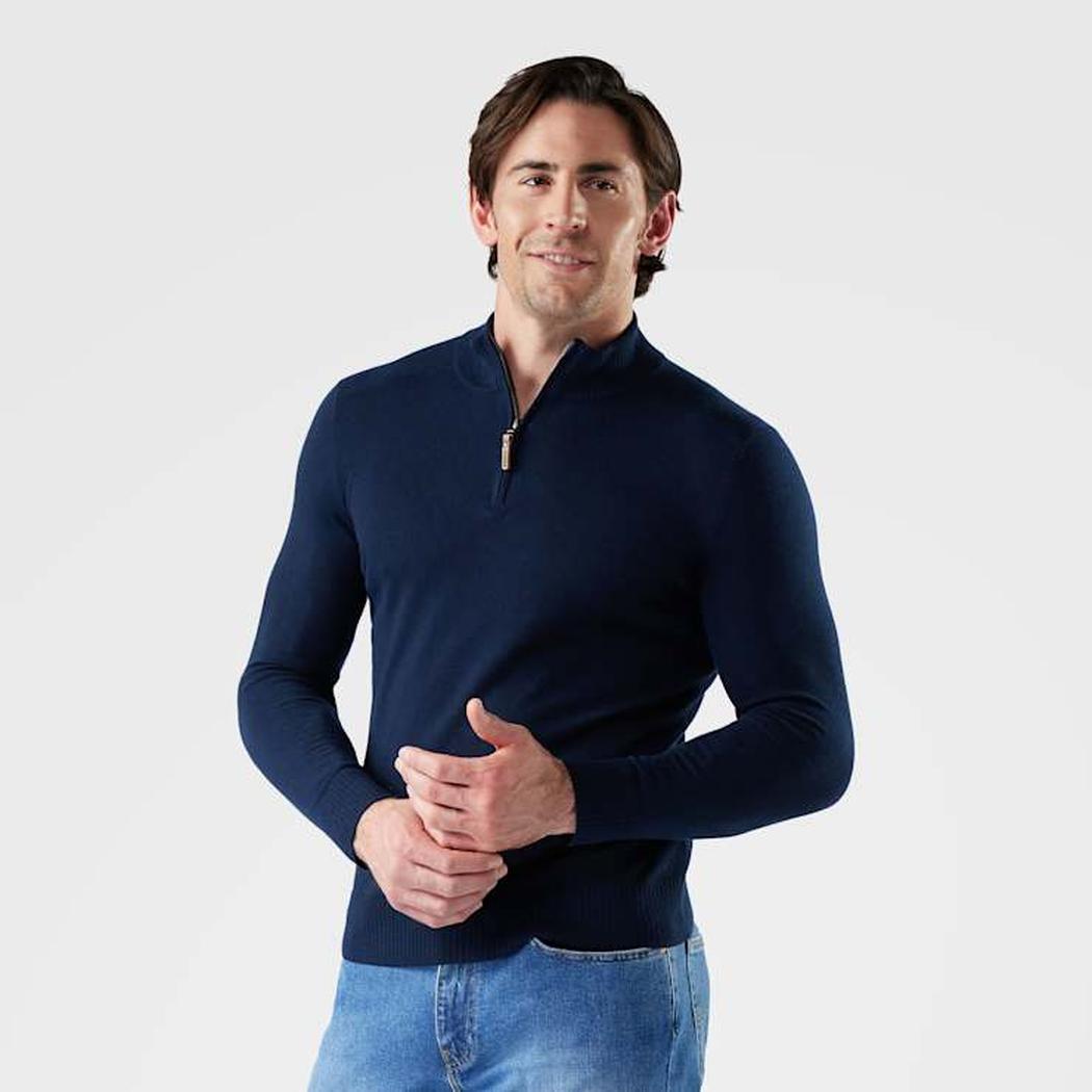 Smartwool Men's Sparwood 1/4 Zip Sweater-Men's - Clothing - Tops-Smartwool-Appalachian Outfitters