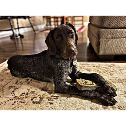 Tall Tails Natural Leather & Wool Love My Dog Log - 9"-Pets - Toys-Tall Tails-Appalachian Outfitters