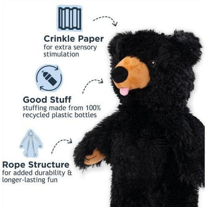 Tall Tails Stuffless Black Bear Squeaker Dog Toy-Pets - Toys-Tall Tails-Appalachian Outfitters