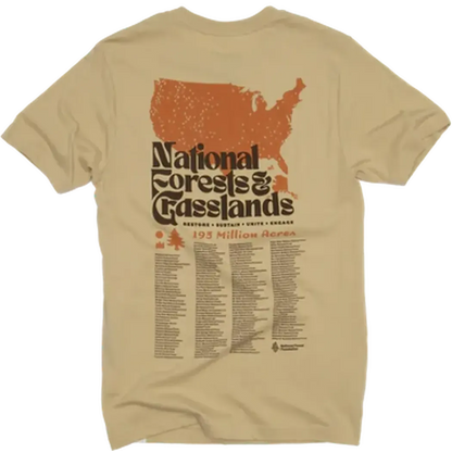 The Landmark Project National Forests and Grasslands Pocket Tee-Unisex - Clothing - Tops-The Landmark Project-Fossil-S-Appalachian Outfitters