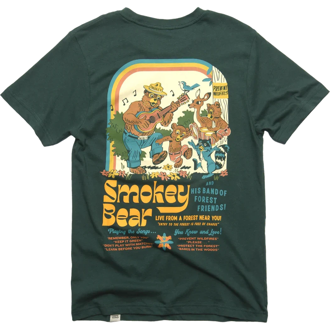 The Landmark Project Smokey's Band Unisex Short Sleeve Tee-Unisex - Clothing - Tops-The Landmark Project-Spruce-XS-Appalachian Outfitters