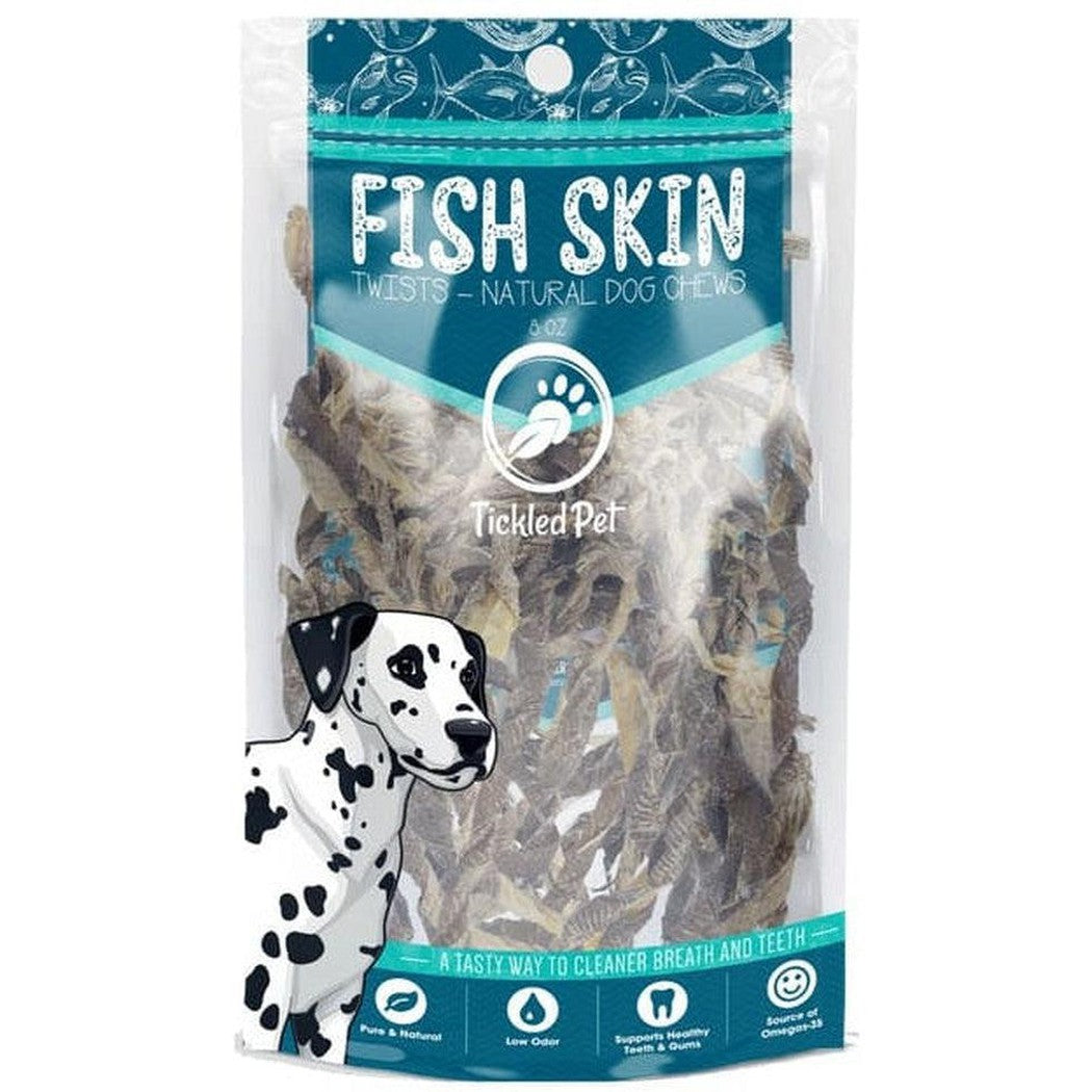 Tickled Pet Icelandic Codfish Skin Twists 5 Oz Outdoor Dogs