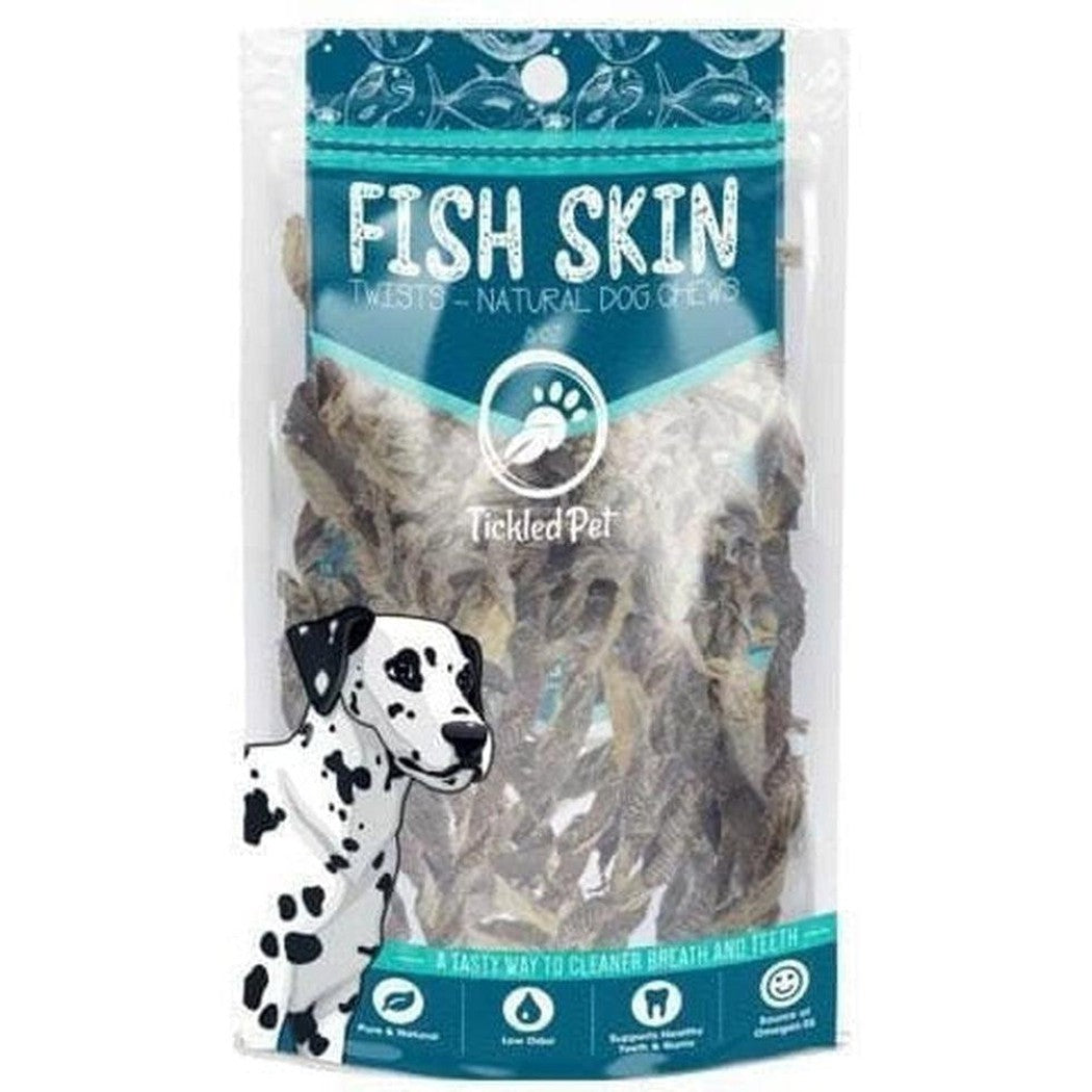 Tickled Pet Icelandic Codfish Skin Twists 8 Oz Outdoor Dogs