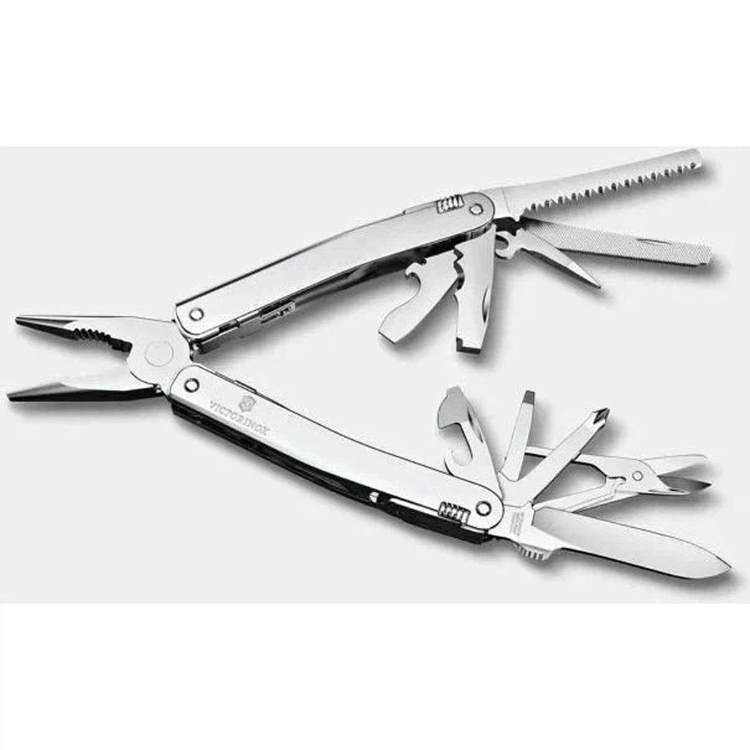 Victorinox Swiss Tool Spirit MX, Silver, Nylon Pouch (Boxed)-Camping - Accessories - Knives-Victorinox-Gray-Appalachian Outfitters