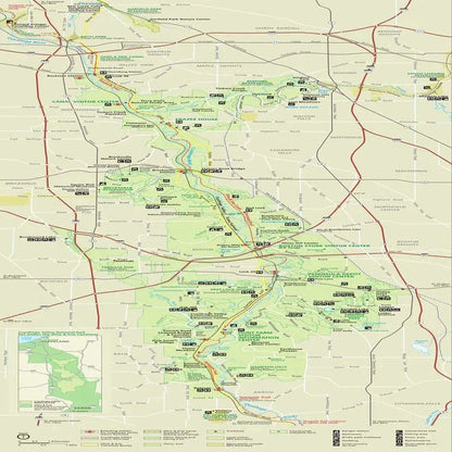 Wear a Map Cuyahoga Valley National Park Map Neck Gaiter-Accessories - Hats - Unisex-Wear a Map-Appalachian Outfitters