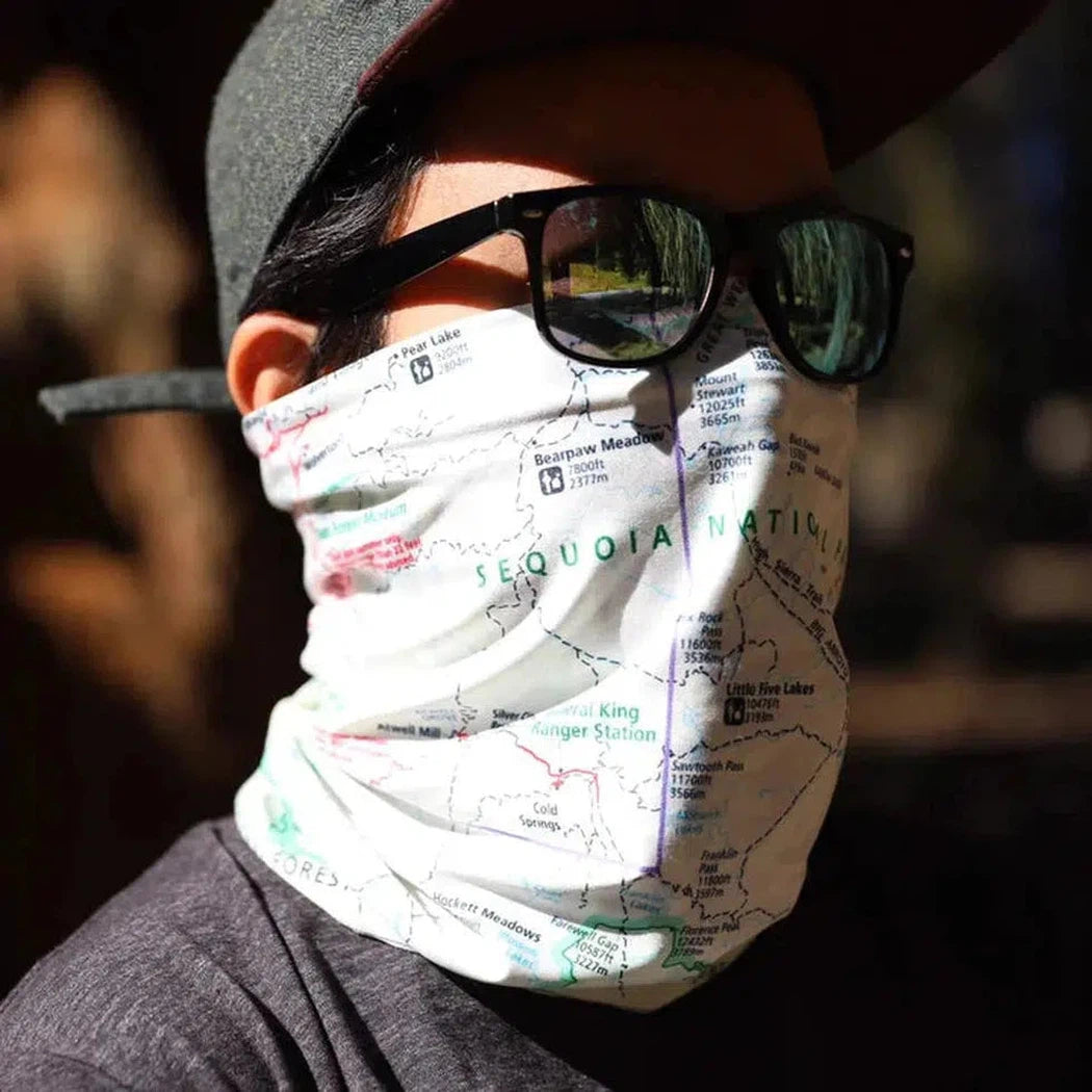 Wear a Map Cuyahoga Valley National Park Map Neck Gaiter-Accessories - Hats - Unisex-Wear a Map-Appalachian Outfitters