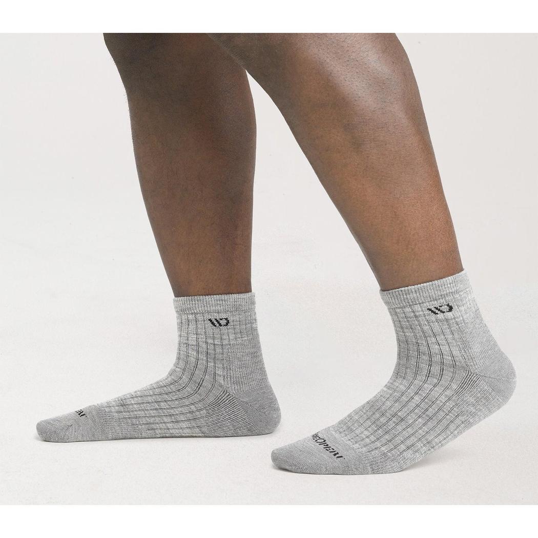 Wide Open Men's Solid Cushioned Quarter Socks-Accessories - Socks - Men's-Wide Open-Appalachian Outfitters