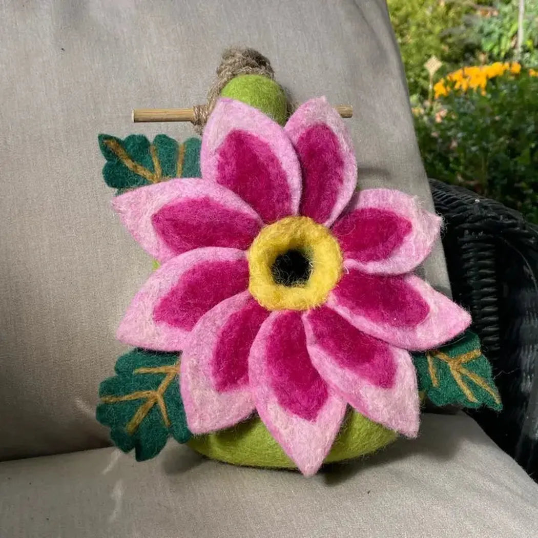 Wild Woolies Dahlia Star Birdhouse-Accessories - Novelty - Decor-Wild Woolies-Appalachian Outfitters